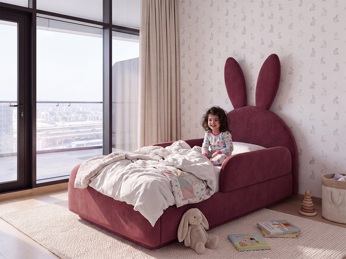 Bunny Toddler Bed in a warm, lived-in children's bedroom